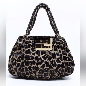 Vintage Fendi Leopard Women's Shoulder Bag